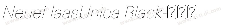 NeueHaasUnica Black字体转换